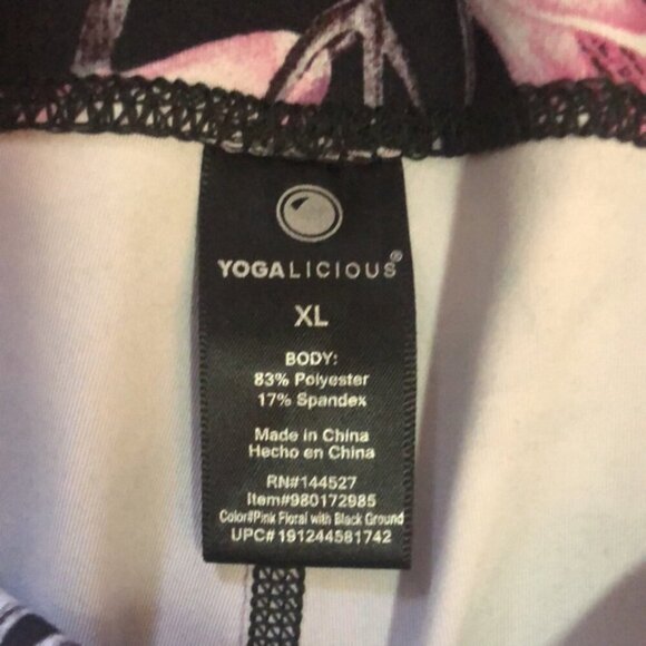 High Waist Floral yoga pants size XL - Picture 3 of 9